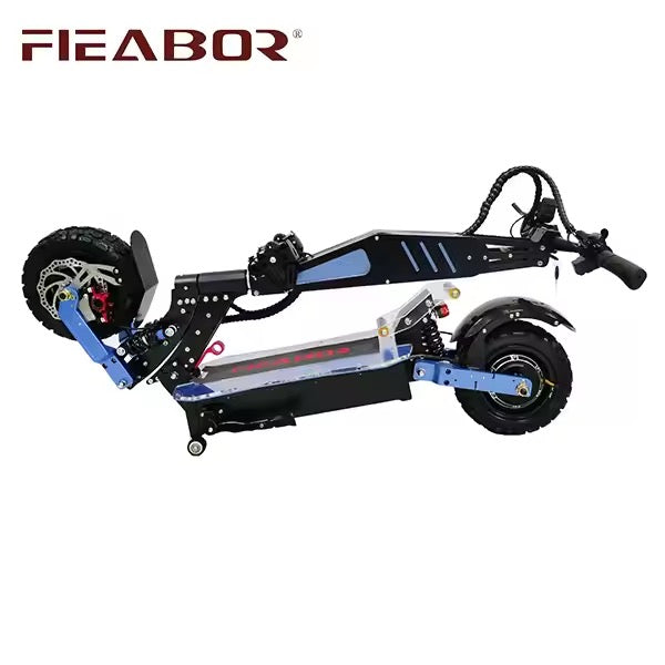 Full Waterproof Electric Scooter 5600w Two Wheels Off Road Fast Speed Full Suspensions Foldable Scooter
