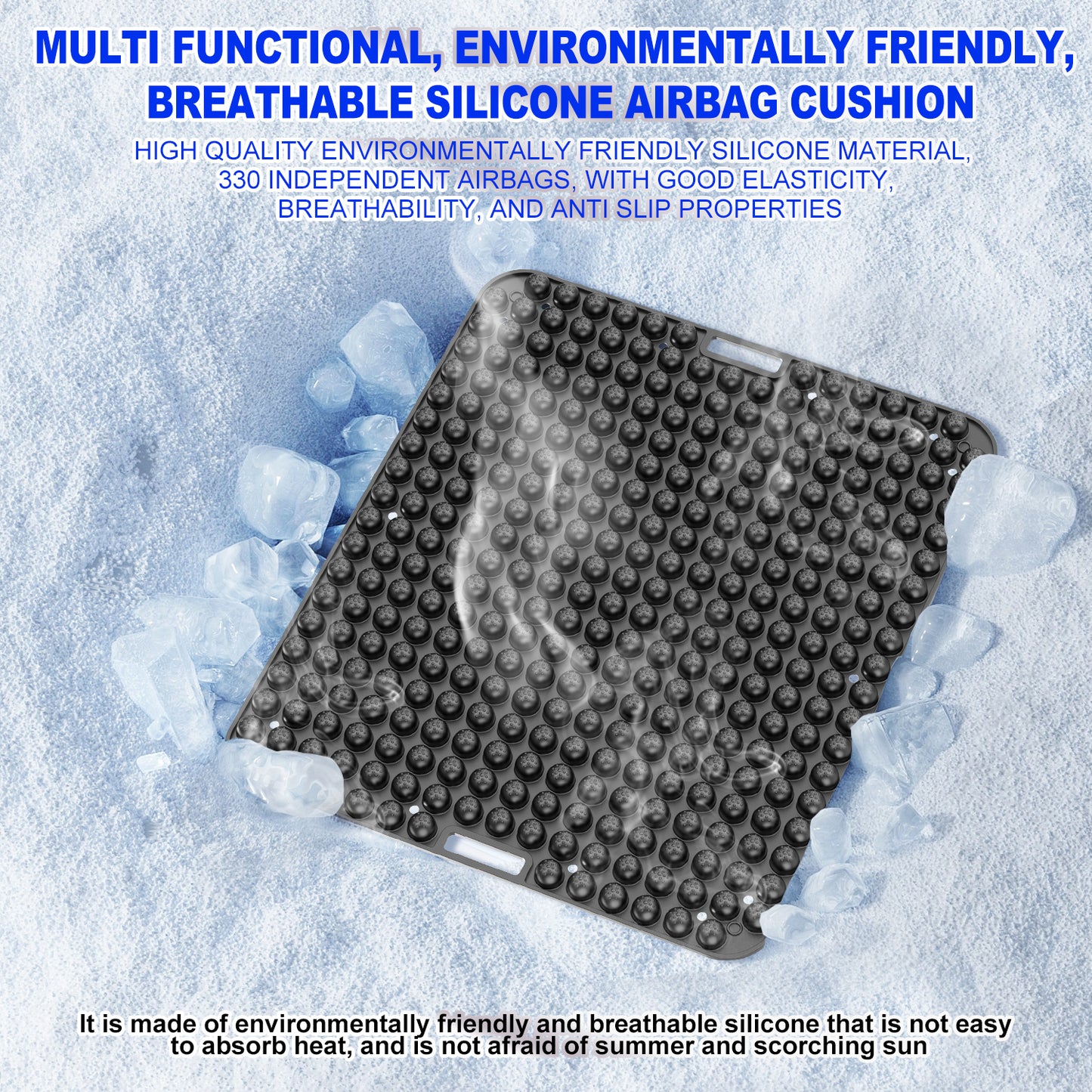Multi Colored Car Office Chair Home Cooling Breathable Office Chair Silicone Gel Seat Cushion